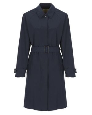 トレンチコート Woolrich Dark Blue Woolrich Trench Coat Women's Trench Coat in Urban Touch Fabric with Belted Waist