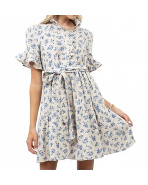 Uncle Frank Ditsy Gauze Dress - Blue