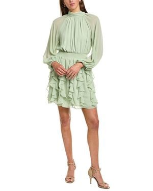 1.STATE Corkscrew Mini Dress - Green