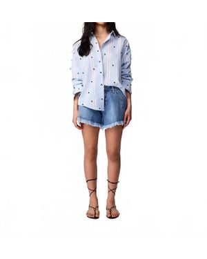 Theo the Label Echo Pearly Shirt - Blue