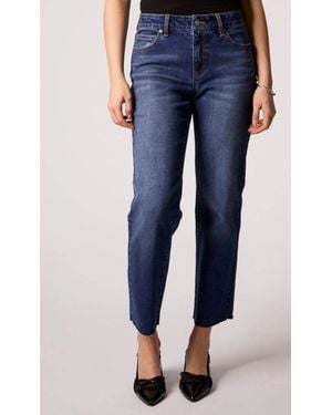 Blue Revival Quinn Mid-Rise Straight Leg Ankle Jean - Blue