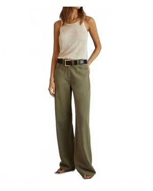Reiss Colorado Garment Dyed Wide Leg Trouser Jeans - Green