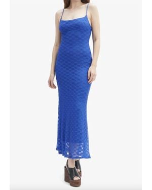 Bardot Adoni Mesh Midi Dress - Blue