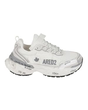 DSquared² Faster Mesh Upper Rubber Sole Low-Top Sneakers - White