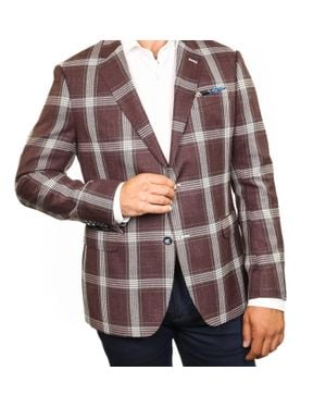 7 Downie St. Santiago Windowpane Blazer - Brown