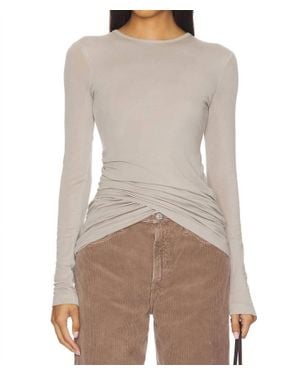 Agolde Eve Twist Tee - Gray