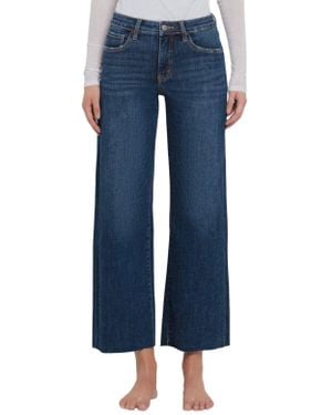 VERVET BY FLYING MONKEY Tummy Control Mid Rise Wide Leg Jean - Blue