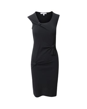 Helmut Lang Sleeveless Multi-Knot Shift Dress - Black