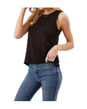 Kylie Paige Camille Flowy Tank Top - Black