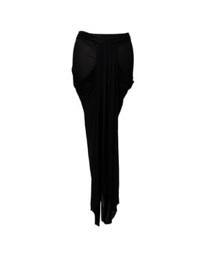 Rick Owens Draped Midi Skirt - Black