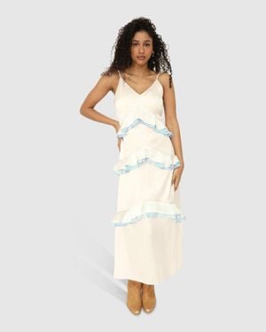 Belle & Bloom Lovely Day Ruffle Maxi Dress - White