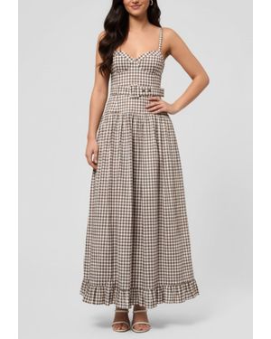 Rachel Roy Elodie Sweetheart Neck Maxi Dress - Brown