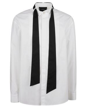 John Richmond Indreg Long-Sleeve Necktie Casual Shirt - Black