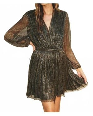 strapless open back dress Zapakasa Women Sparkly Gold Metallic Pleated Long Formal Dress V-Neck  A-Line Ankle Length Holiday Party Dress main image 0
