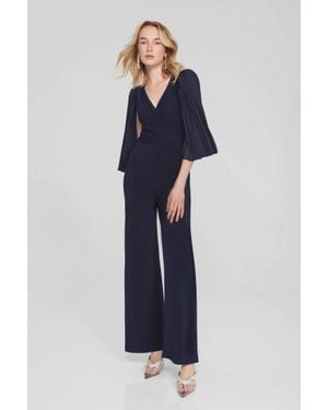 Joseph Ribkoff Formal V Neck Jumpsuit - Blue