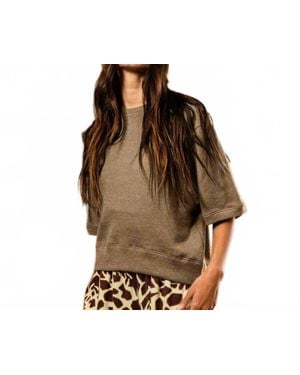 Bucketlist Kimmy Short Sleeve Sweatshirt - Brown