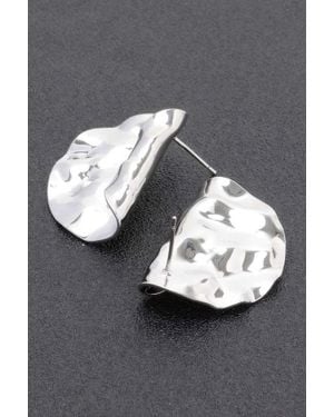 Fashnzfab Metal Dip Earring - Gray