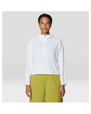 Mountain Hardwear Sunshield Hoody Half Zip Raglan Sleeve Gbo3329 - White