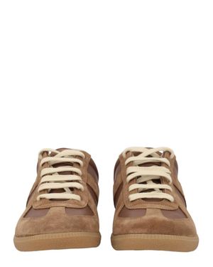 Maison Margiela Replica Suede Leather Retro Sneakers - Natural