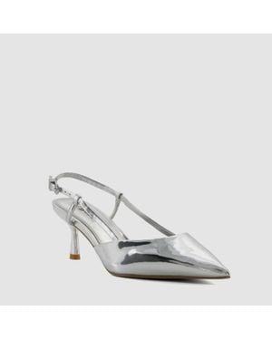 Dune Classify Pump Pointed Toe Slingback Htat1025 - White