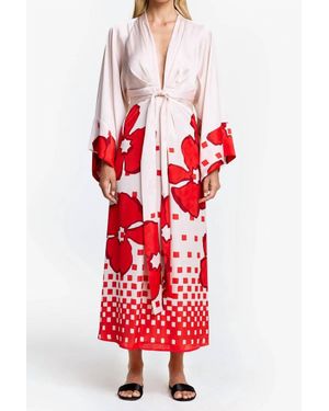 Smythe Butterfly Midi Dress - Red