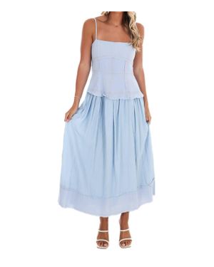 Umgee All Day Long Midi Dress - Blue