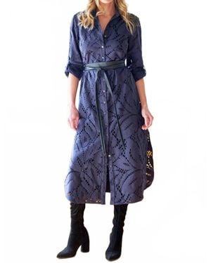 Finley Long Alex Lace Dress - Blue