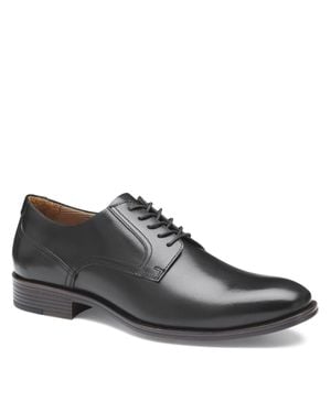Johnston & Murphy Reeve Plain Toe Dress Casual Lace-Up Shoe - Black