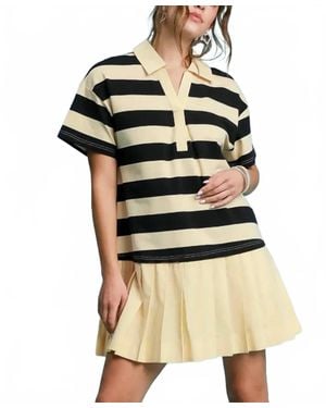 Umgee The Polo Moment Mini Dress - Multicolor