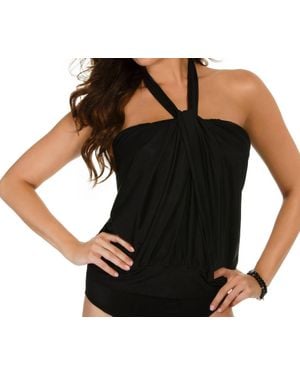Miraclesuit Mojito Blouson Tankini Top - Black