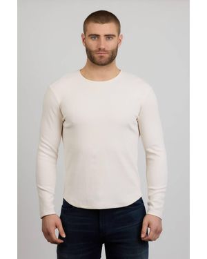 Monfrere Dann Ribbed Long Sleeve Shirt - White