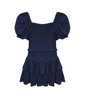 KatieJnyc Girl's Lainey Solid Dress - Blue