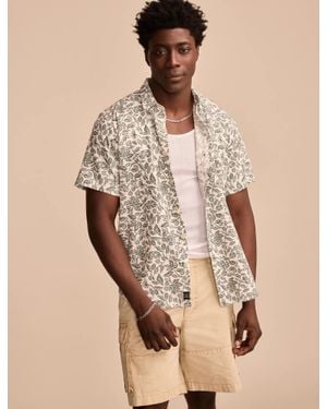 Lucky Brand Floral Printed Short Sleeve Shirt - Natural