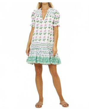 Oliphant Smocked Drop Mini Bloom - Blue