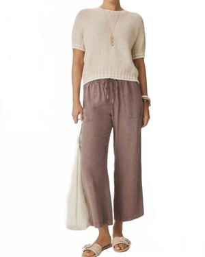 Splendid Angie Crop Wide Leg Pant - Natural