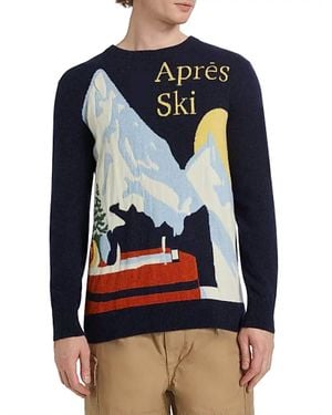 Harden Apres Ski Crewneck Sweater - Blue