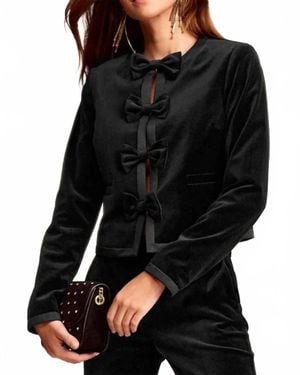 En Saison Bow Trim Jacket - Black