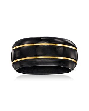 Ross-Simons Jade Ring With 14Kt - Black