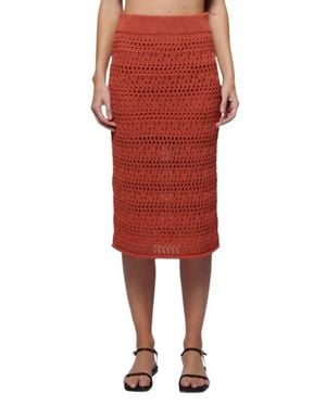 Nation Ltd Driana Crochet Skirt - Red