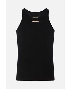 Maison Margiela Label Tank Top - Black