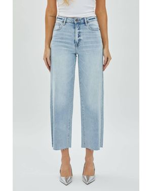 Hidden Jeans Nori High Waist Cropped Wide Pants - Blue