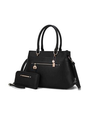 MKF Gardenia Tote Bag With Wallet Vegan Leather By Mia K - Black