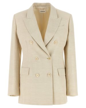 P.A.R.O.S.H. P. A.R. O.S. H. Viscose Blazer - Natural