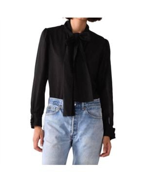 CISSA Bow Tie Blouse - Black