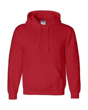 Gildan Heavyweight Dryblend Adult Hooded Sweatshirt Top Hoodie (13 Colours) - Red