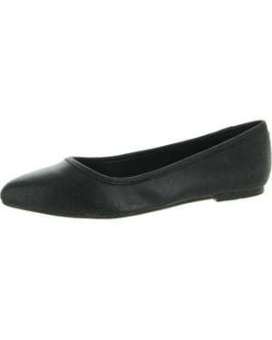Frye Regina Leather Pointed Toe Ballet Flats - Black