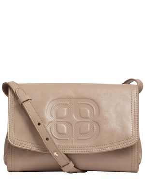 LK Bennett Dana Embossed Patent Crossbody - Brown
