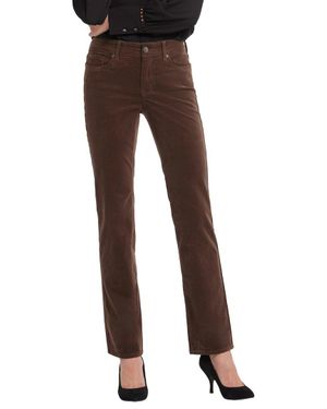 NYDJ Petite Marilyn Coffee Bean Straight Leg Jean - Brown