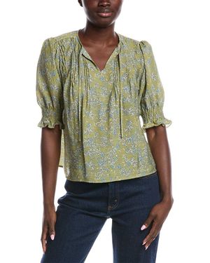 Sam Edelman Marlie Pintuck Blouse - Green