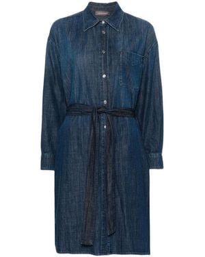 Lorena Antoniazzi Belted Denim Midi Dress - Blue